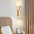 modern beige travertine wood cylinder wall lamp 3