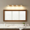 modern beige travertine wood duo led wall light