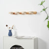 modern beige travertine wood duo led wall light