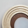 modern beige travertine wood glass wall light