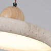 modern beige travertine wood pendant lamp 2