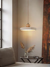 modern beige travertine wood pendant lamp 2