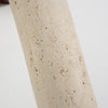 modern beige travertine wood wall sconce