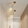 modern beige travertine wood wall sconce