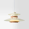 modern beige walnut multilayer metal pendant light