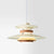 modern beige walnut multilayer metal pendant light
