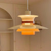 modern beige walnut multilayer metal pendant light