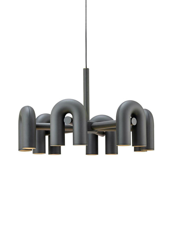 modern black abs aluminum modular led chandelier