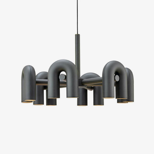 modern black abs aluminum modular led chandelier
