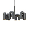 modern black abs aluminum modular led chandelier