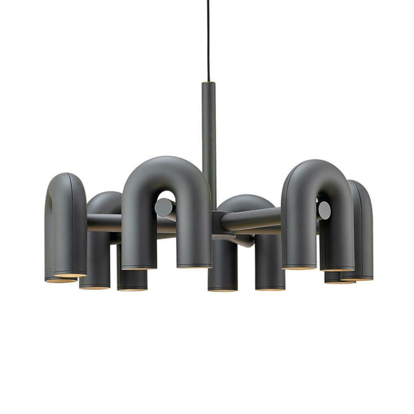 modern black abs aluminum modular led chandelier