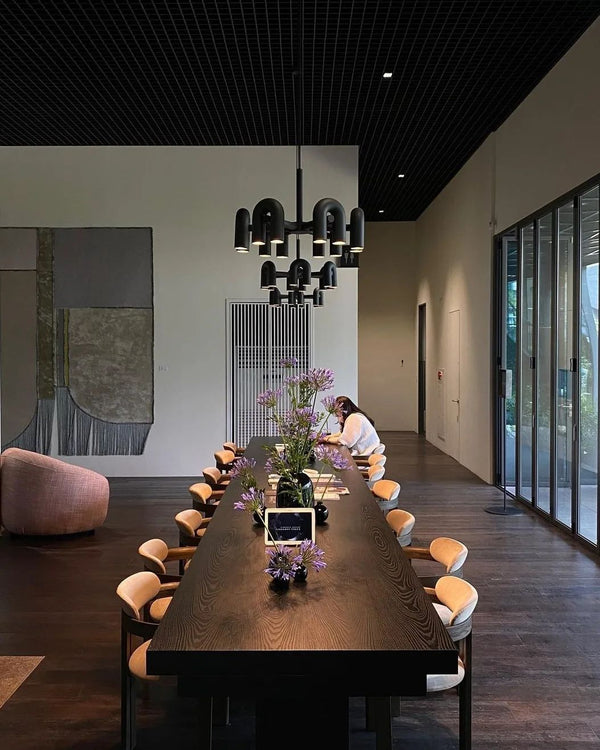 modern black abs aluminum modular led chandelier