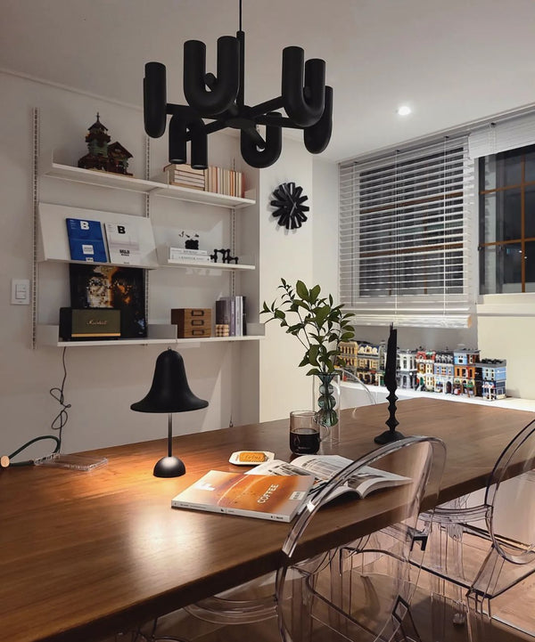 modern black abs aluminum modular led chandelier