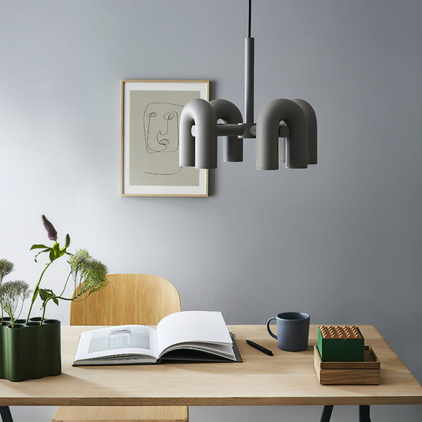 modern black abs aluminum modular led chandelier