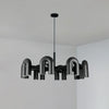 modern black abs aluminum modular led chandelier