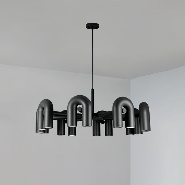 modern black abs aluminum modular led chandelier