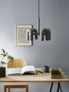 modern black abs aluminum modular led chandelier