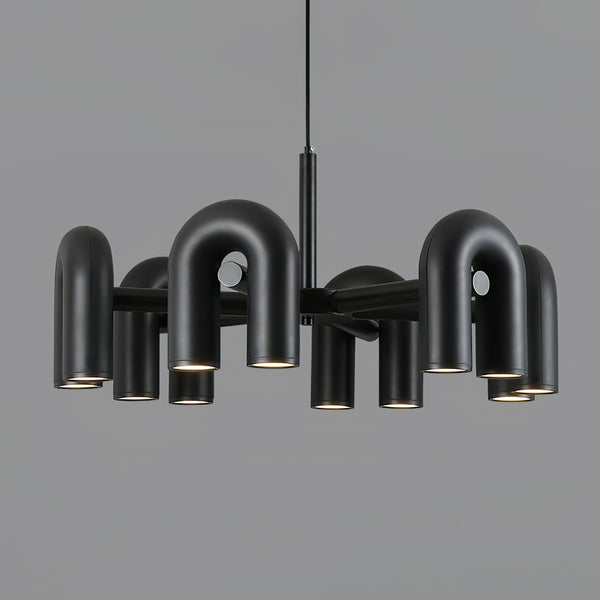 modern black abs aluminum modular led chandelier