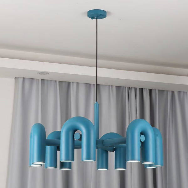 modern black abs aluminum modular led chandelier