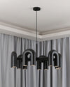 modern black abs aluminum modular led chandelier