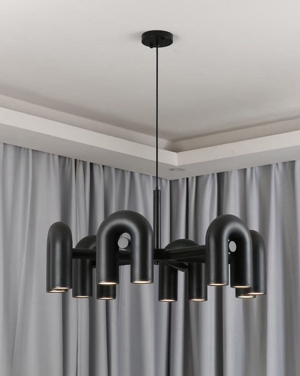 modern black abs aluminum modular led chandelier