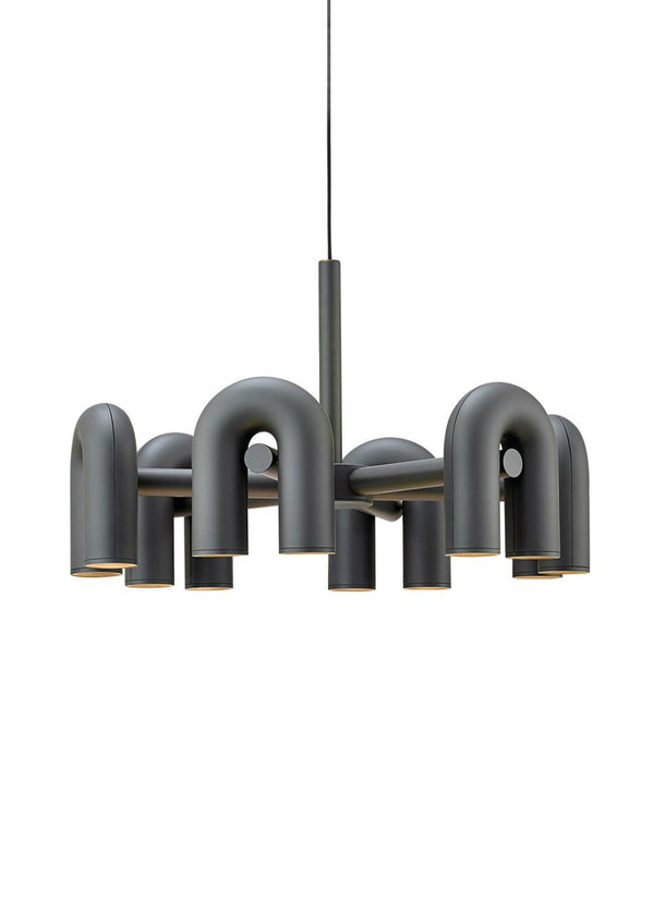modern black abs aluminum modular led chandelier