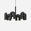 modern black abs aluminum modular led chandelier