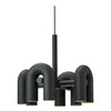 modern black abs aluminum modular led chandelier