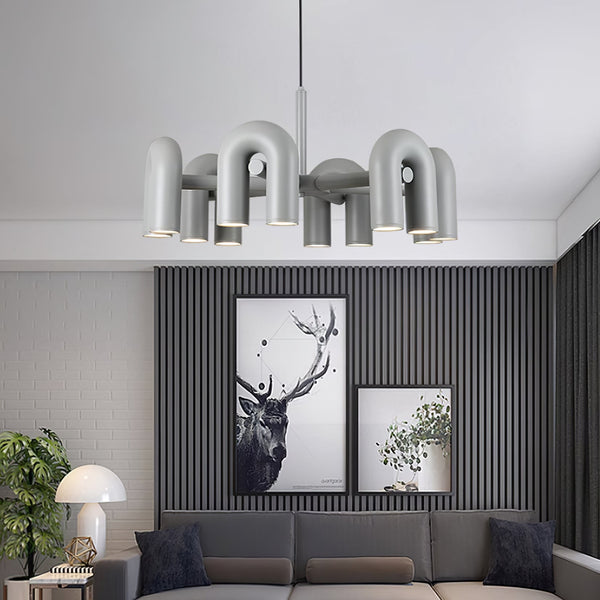 modern black abs aluminum modular led chandelier