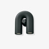 modern black abs aluminum u shape led wall sconce