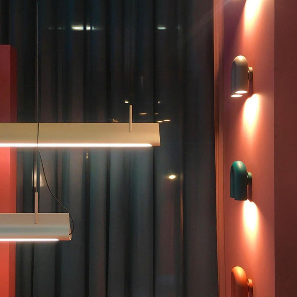 modern black abs aluminum u shape led wall sconce