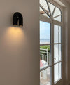 modern black abs aluminum u shape led wall sconce