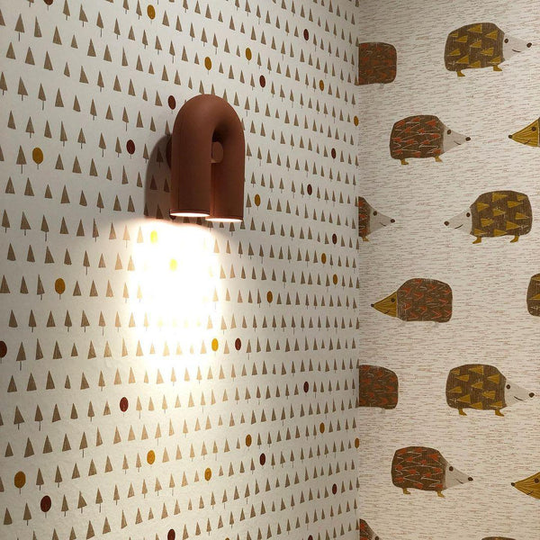 modern black abs aluminum u shape led wall sconce