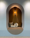 modern black abs aluminum u shape led wall sconce