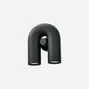 modern black abs aluminum u shape led wall sconce
