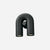 modern black abs aluminum u shape led wall sconce