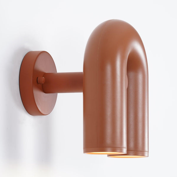 modern black abs aluminum u shape led wall sconce