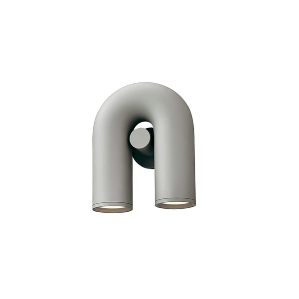 modern black abs aluminum u shape led wall sconce