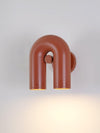 modern black abs aluminum u shape led wall sconce