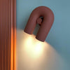 modern black abs aluminum u shape led wall sconce