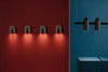 modern black abs aluminum u shape led wall sconce