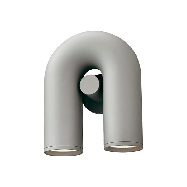 modern black abs aluminum u shape led wall sconce