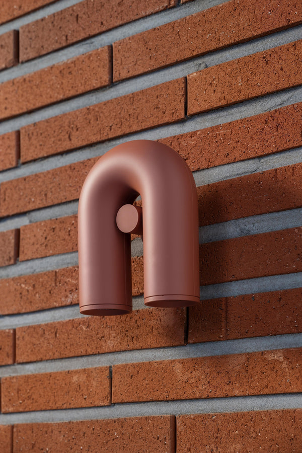 modern black abs aluminum u shape led wall sconce