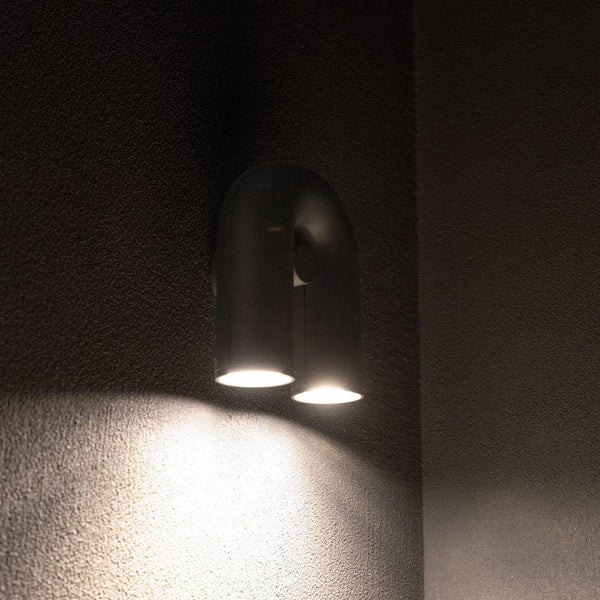 modern black abs aluminum u shape led wall sconce