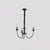 modern black ash wood candle style chandelier