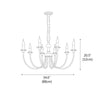 modern black ash wood candle style chandelier