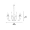 modern black ash wood candle style chandelier