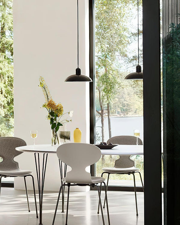 modern black carbon steel dome pendant lamp