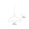 modern black carbon steel dome pendant lamp