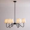modern black fabric shade chandelier